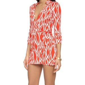 NWOT Diane Von Furstenberg silk romper